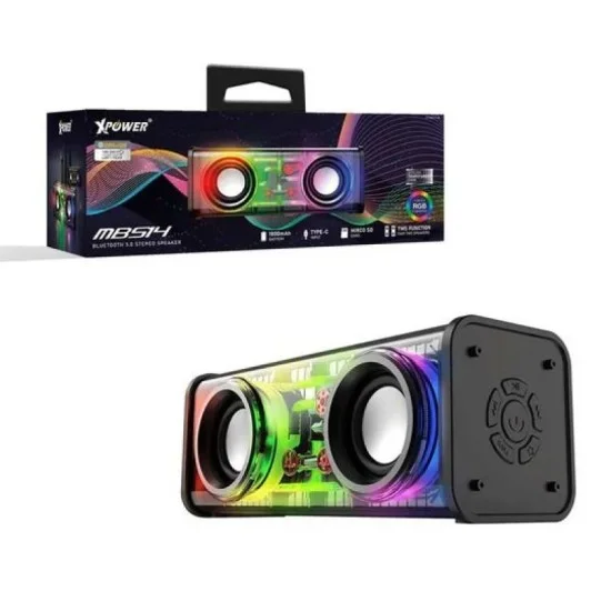 Xpower Mbs14 Rgb Led Bluetooth 5.0 Speaker 1800Mah Battery - Black
